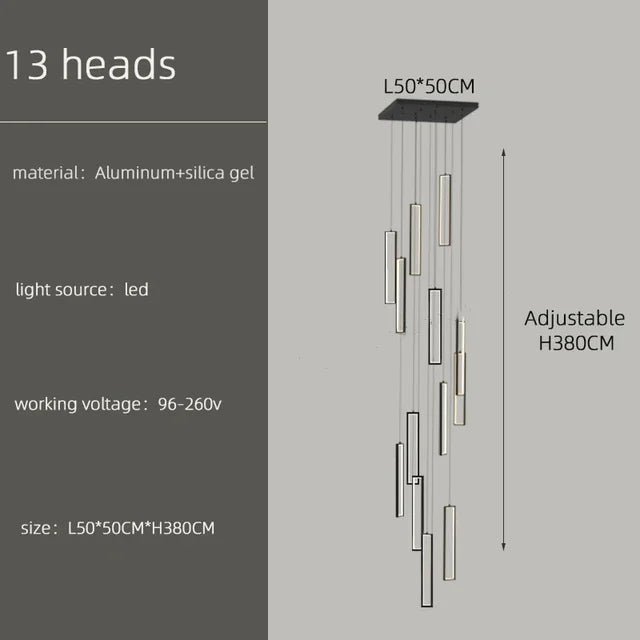 Stairs Lighting Led Ceiling Light Pendant Lamp For Dining Room Living Room Chandelier Modern Pendant Hanging Lamps For Ceiling