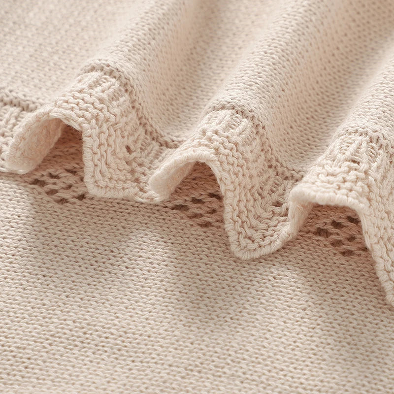 Newborn Baby Blanket Cotton Multi-use Knitted Infant Babies Boys Girls Sleeping Quilts Covers for Stroller 90*70cm Receiving Mat