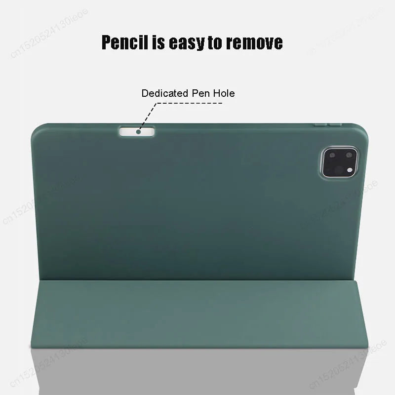 For iPad A16 11th 10th 9th 8th Air 4th 5th Generation 10.9 inch Pencil Holder Case iPad Pro 11 12.9 13 inch Tablet Funda Cover