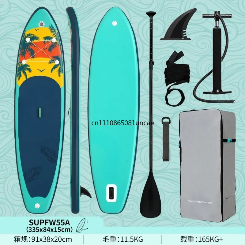 Inflatable Stand Up Paddle Board SUP Beginner Water Surfing Skid Board Outdoor Water Sports Equipment