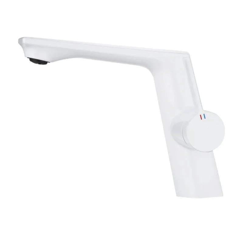 Modern Bathroom Sink Faucet Brass white or brushed gold gray Single Handle Deck Mounted Wash Basin Water Tap Hot And Cold Mixer