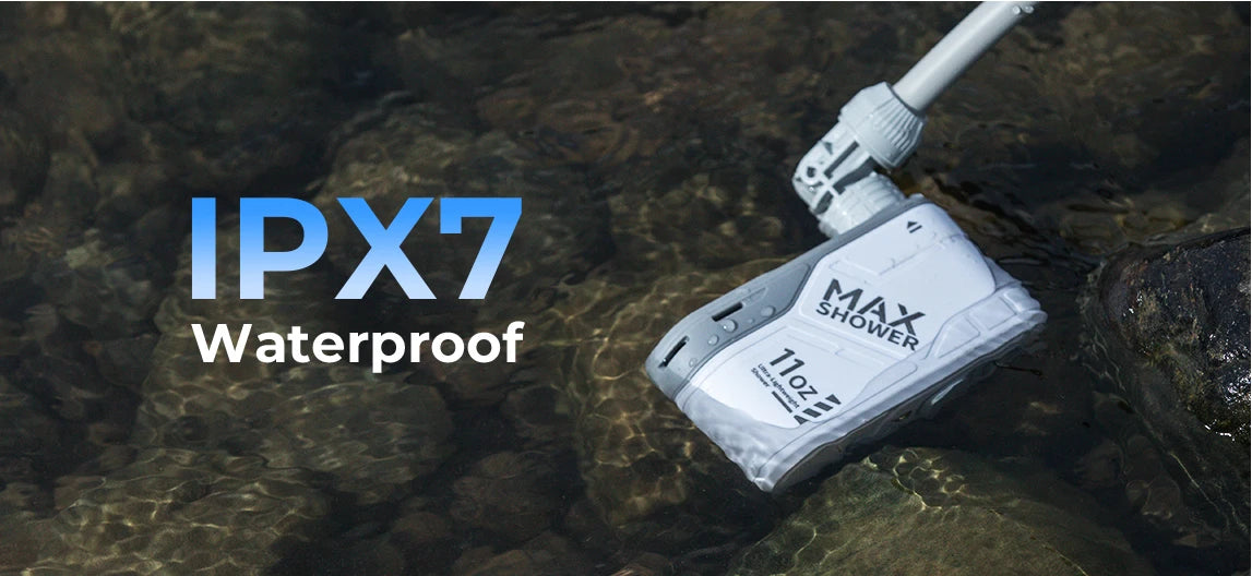 FLEXTAIL MAX SHOWER - Portable Electric Shower Pump IPX7 Waterproof for Outdoor Shower, Car Washing, Dishwashing, Pet Cleaning