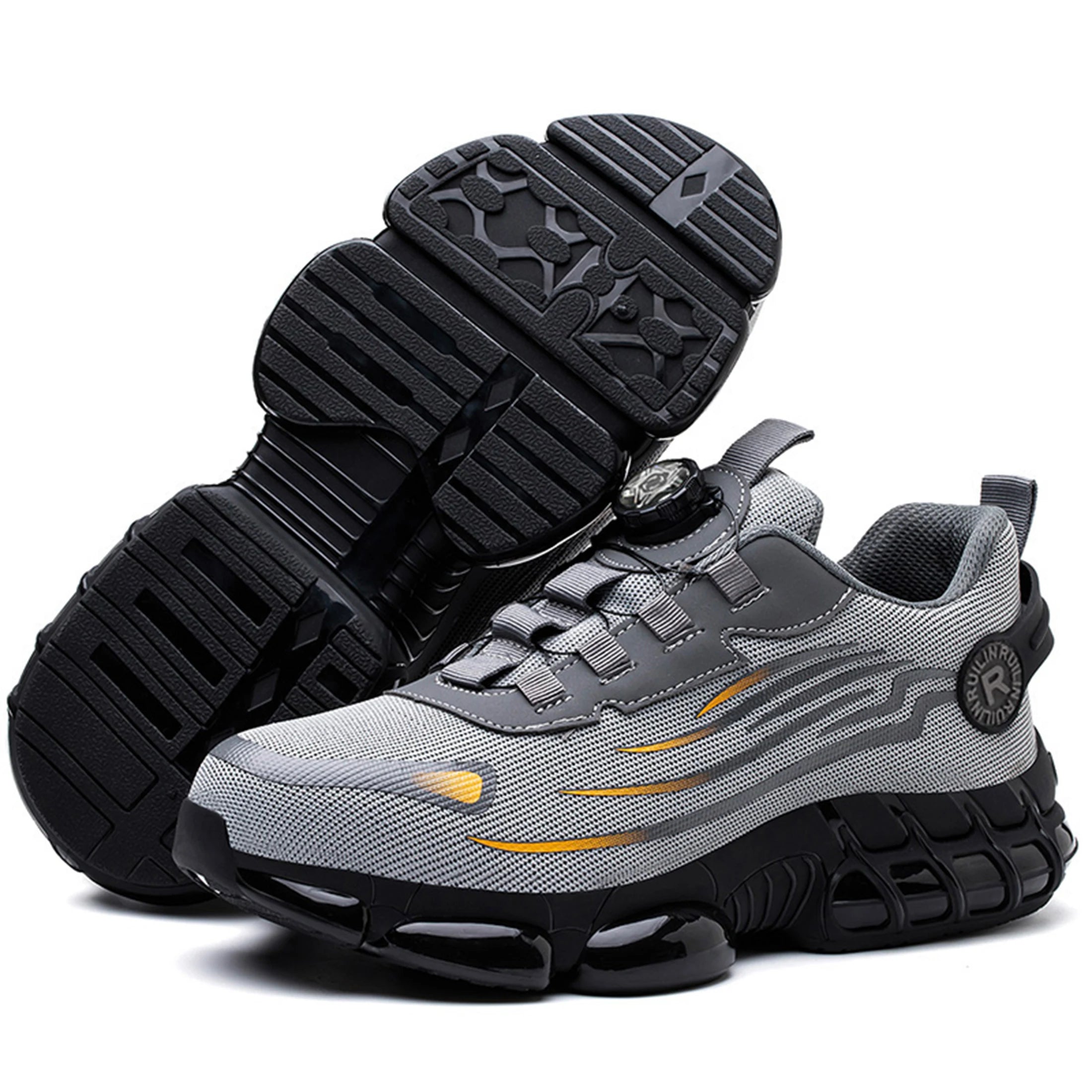 Indestructible Steel Toe Protective Safety Shoes Slip Resistant Abrasion Resistant Work Shoes Men Tough Comfortable Sneaker ﻿