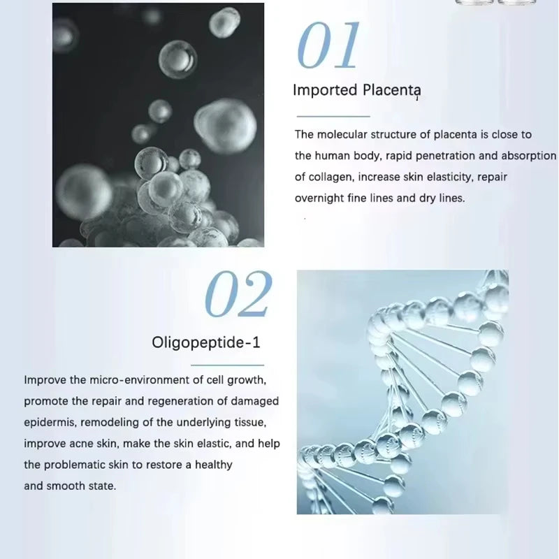 Facial Polypeptide Freeze-dried Powder Skin Booster 0.25mm Microneedle Serum Hydration Brightening Improve Elasticity Skin Care