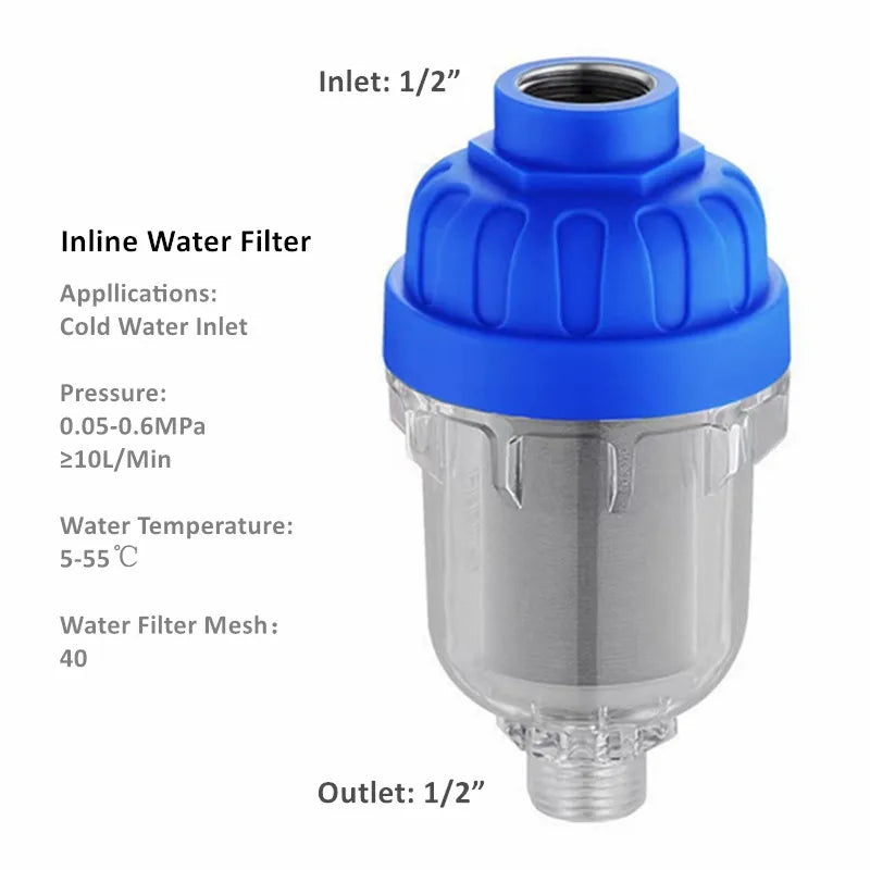 ALWAYSME Inline Water Filter For RV,Wash Machine ,Water Heater...