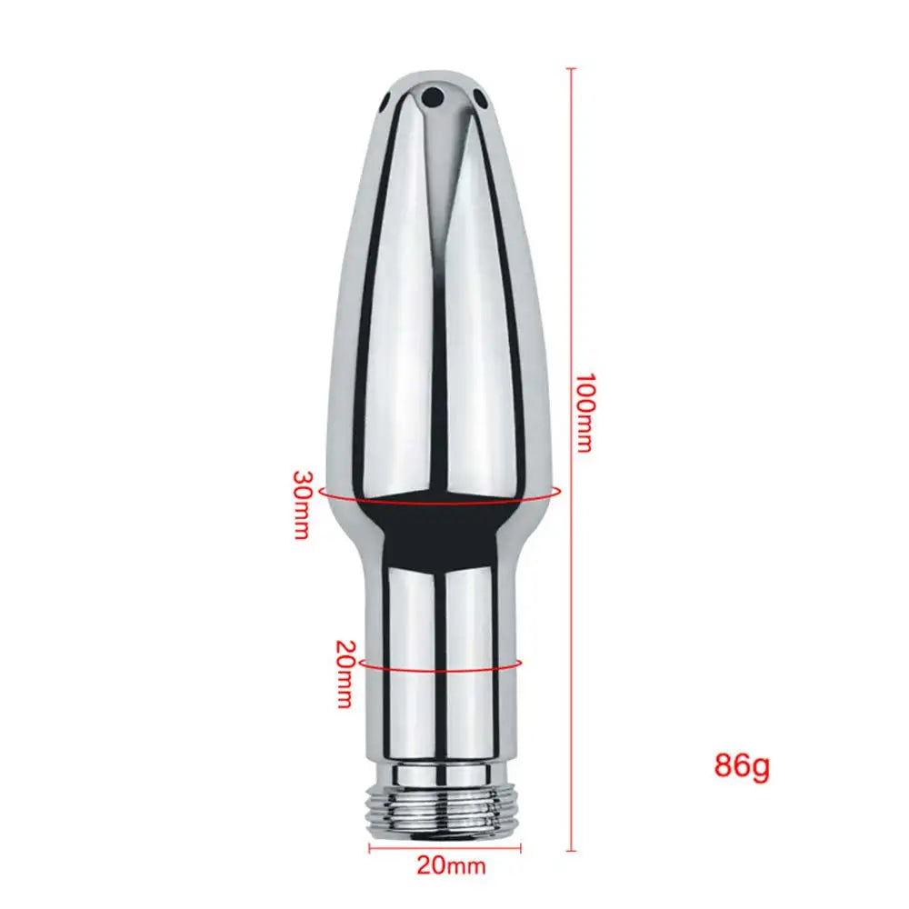 Stainless Steel Shower Bidet Faucet Rushed Anal Douche Portable Shower Cleaning Enemator Enema Metal Anal Cleaner Butt Plugs Tap