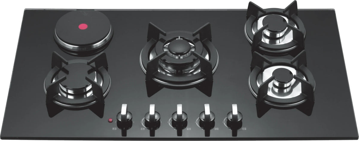 Home Kitchen Cooking Appliances 5 Burner Built in Gas Stove Cooker With Glass Top Gas and Electric Hob