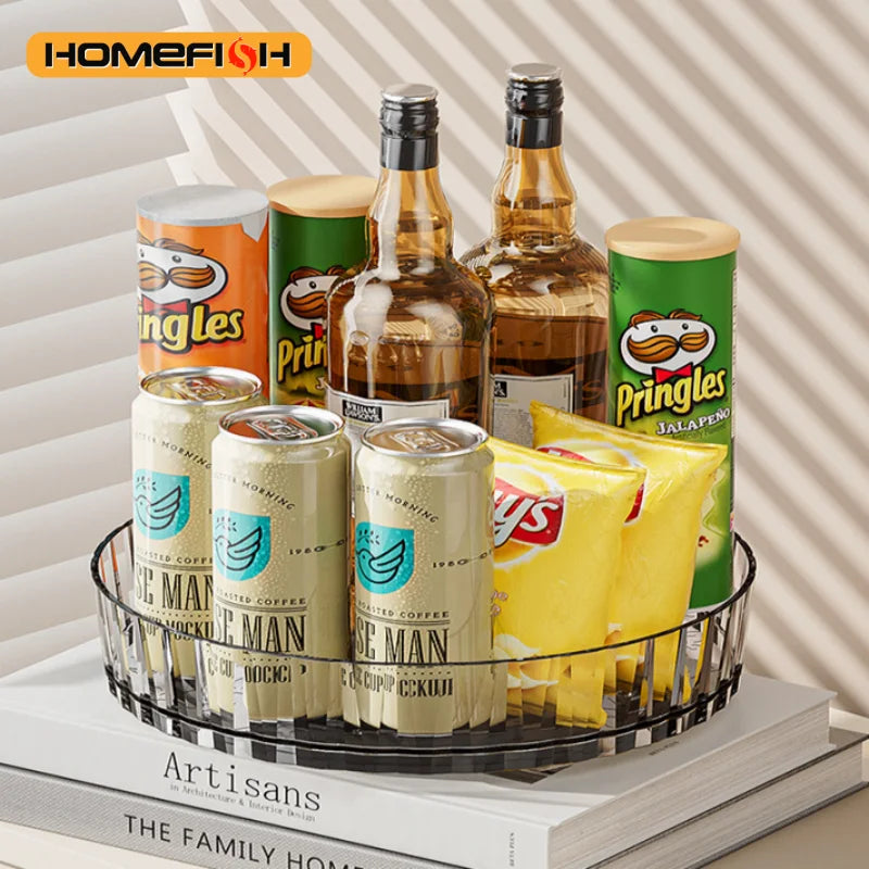 Rotating Countertop Storage Shelf Multi-scene Organizer Stand Kitchen Spice Bottle Holder Bathroom Cosmetic Storage Rack