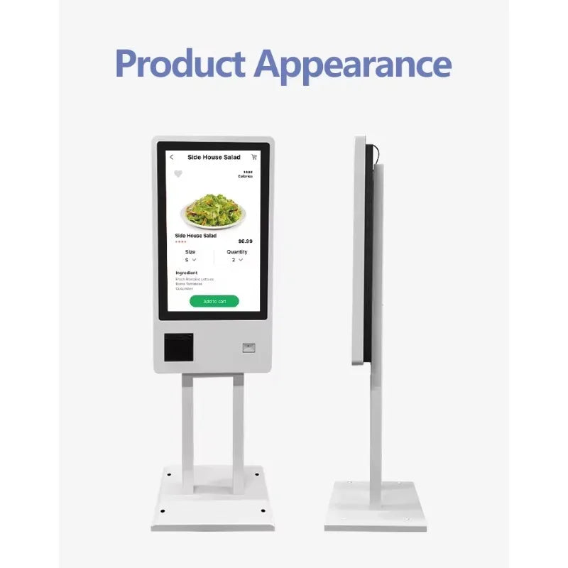 32-inch Self-service Kiosk: Touchscreen For Food Ordering And Restaurant Management