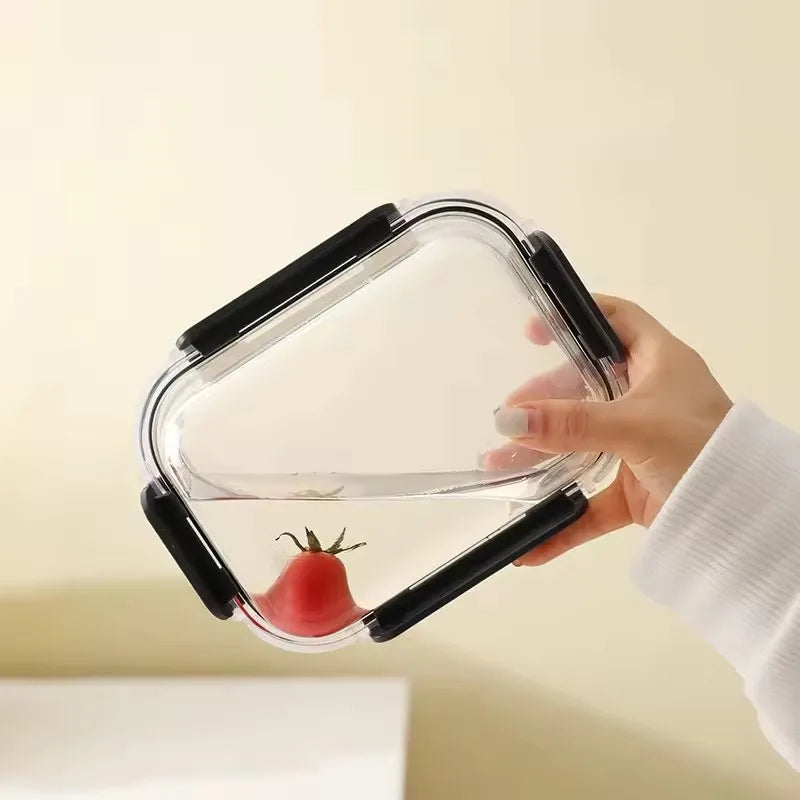 Rectangular Glass Lunch Box Microwave Safe Fresh Preservation Box for Office Workers with Lid Food Storage Containers Bento Box