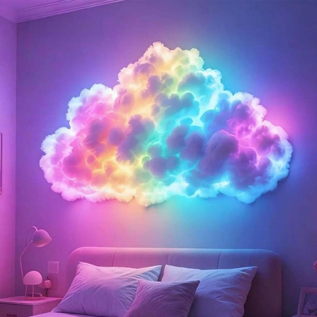 3D LED Thunder Cloud Lamp USB Powered Music Rhythm Night Light for Bedroom Desktop Gaming Room Decor Mood Lighting Gift