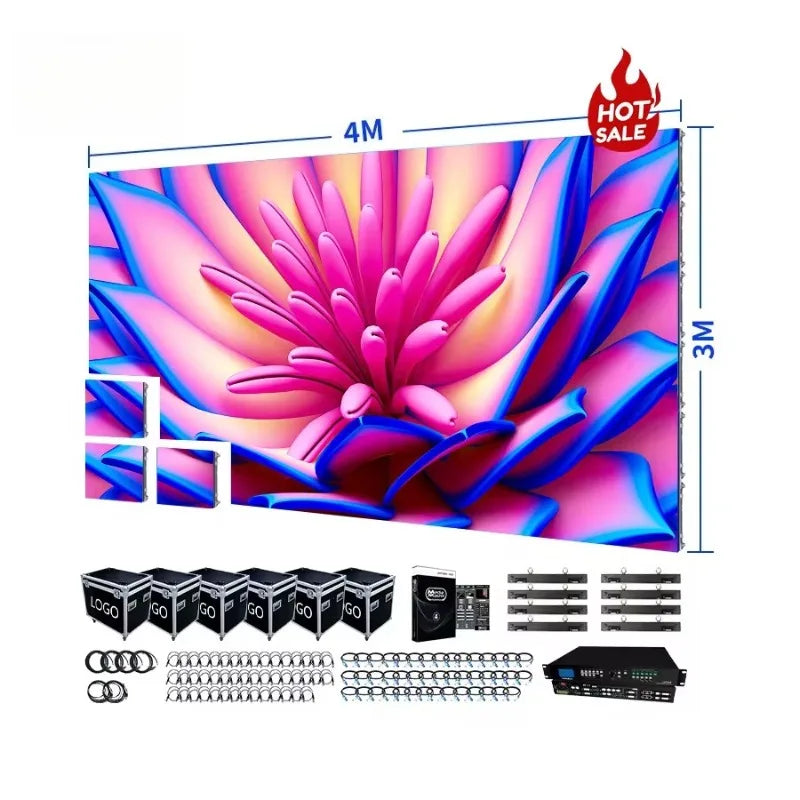 P2.6 P2.9 P3.9 Rainproof LED Video Wall Seamless Splicing Movable Stage Wedding Outdoor Event Rental Display Screen