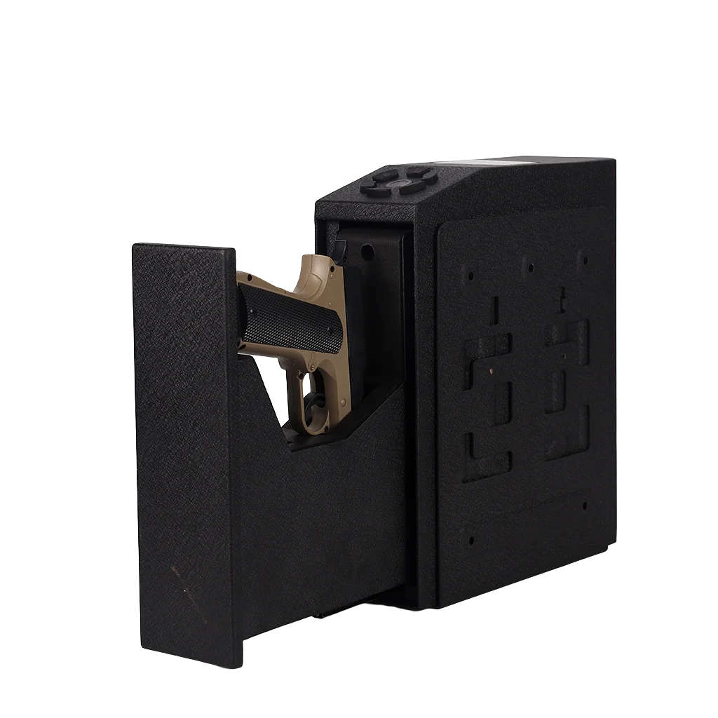 Tuya BLE Gun Safe Box Biometric Fingerprint Key Code 3-in-1 Wall Mounted Pistol Safes Box Anti theft Certified Handgun Safe