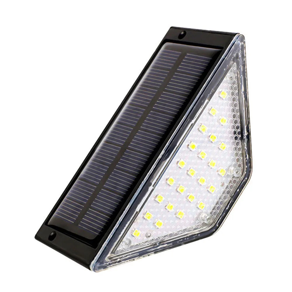 Triangle Solar Step Lamp Warm Light LED Stair Light Waterproof Atmospheric Ornament Outdoor Floor Light Step Deck Fence