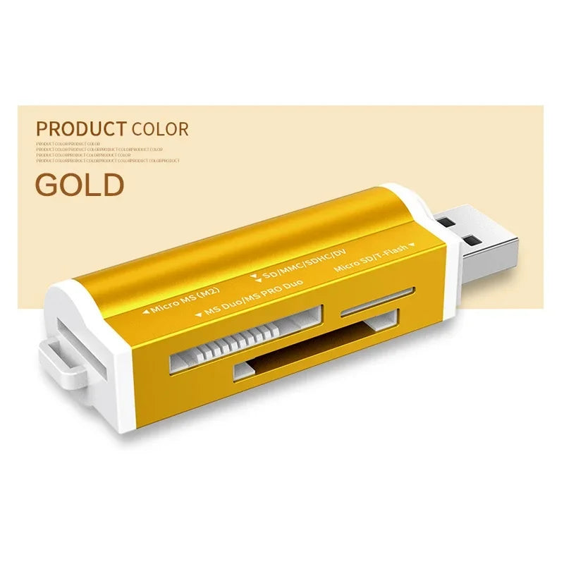 High Speed USB 2 0 Card Reader for Micro SD SDHC TF MMC MS PRO DUO M2 Memory Stick All in One Multi Slot Adapter for PC Laptop