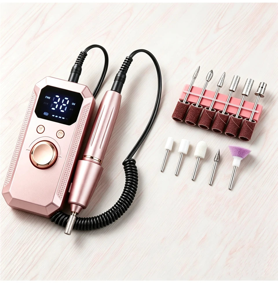 Professional Electric Nail Drill Machine Lathe Kit Nail Sander File for Manicure Cutter Set Art Supplies Salon Grinder Tools