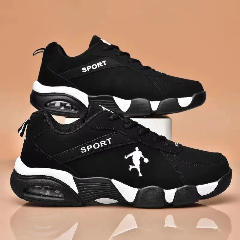 Comfortable Fashionable Men's Running Shoes Spring Outdoor Anti-slip Travel Sneakers Breathable Mesh Inner Synthetic Leather