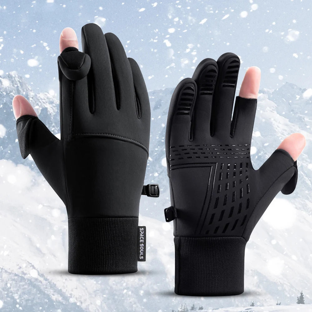 Winter Men's Women's Warm Gloves Windproof Touchscreen Gloves Outdoor Sports Cycling Fishing Skiing Running Gloves