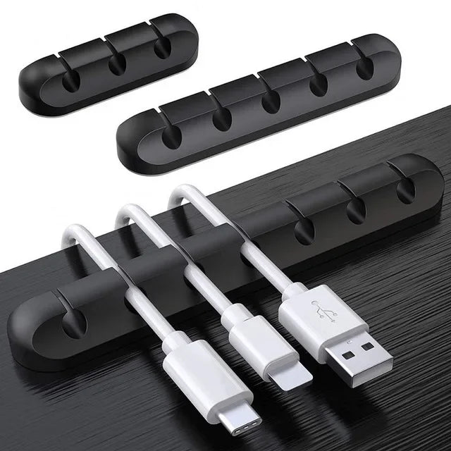 Cable Holder Clips Cable Management Cord Organizer Clips Silicone for USB Charging Cable Mouse Cable Wire PC Office Home Car