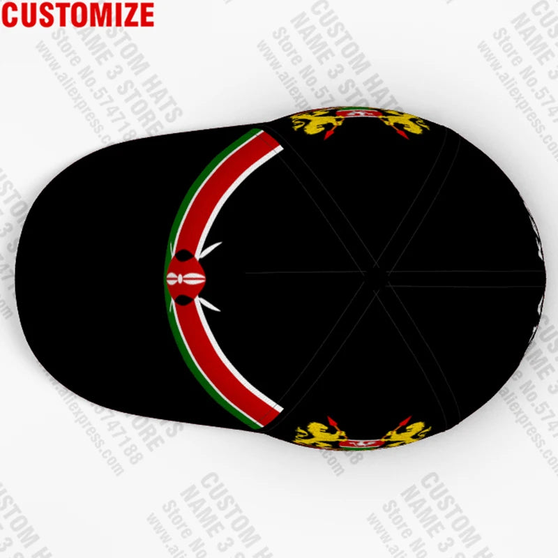 Kenya Baseball Caps Free 3d Custom Name Team Logo Ke Hat Ken Country Fishing Travel Swahili Nation Kenyan Republic Flag Headgear