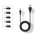 5 in 1 USB to 5V DC Power Cable 5.5 * 2.5mm Jack Charging Cord with 5 Selectable Connector Universal Power Cable for TV Box