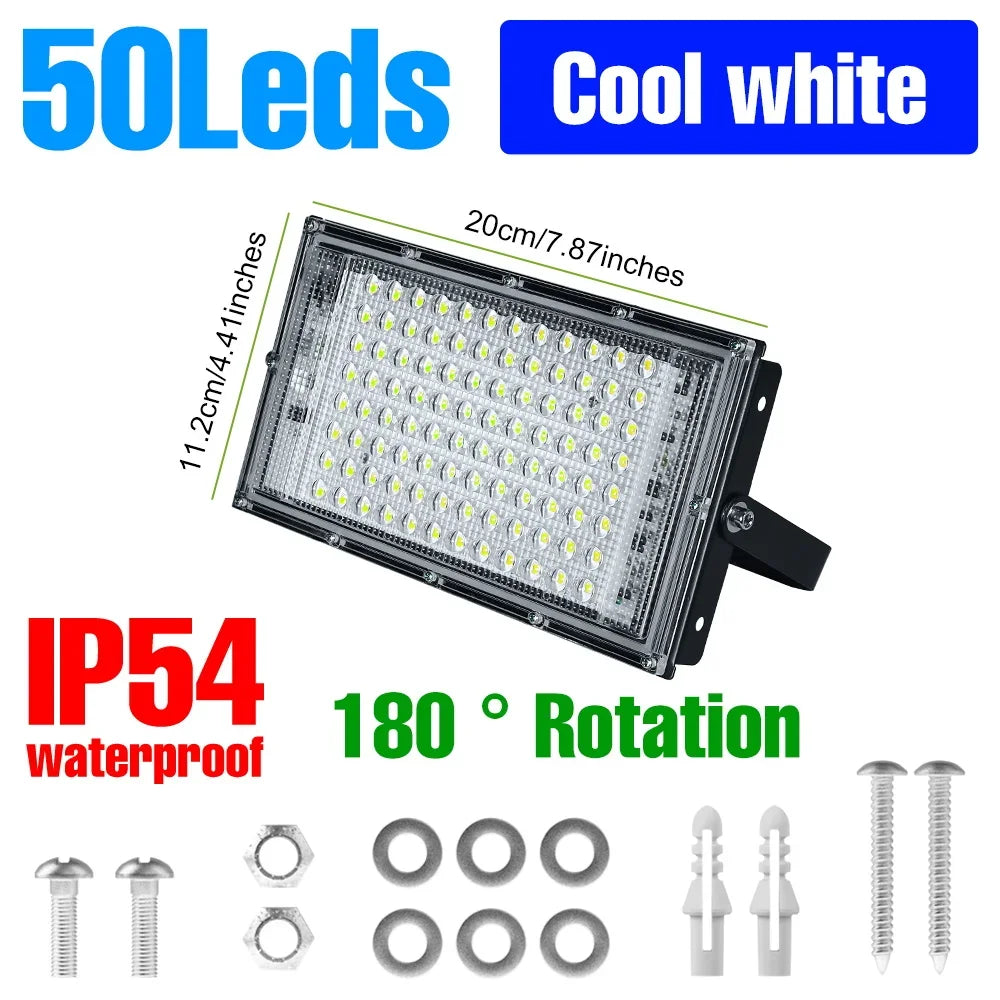 200W Outdoor LED Floodlight Super Bright 220V Waterproof Street Lamps Garden Backyard Commercia Exterior Wall Mount Lighting