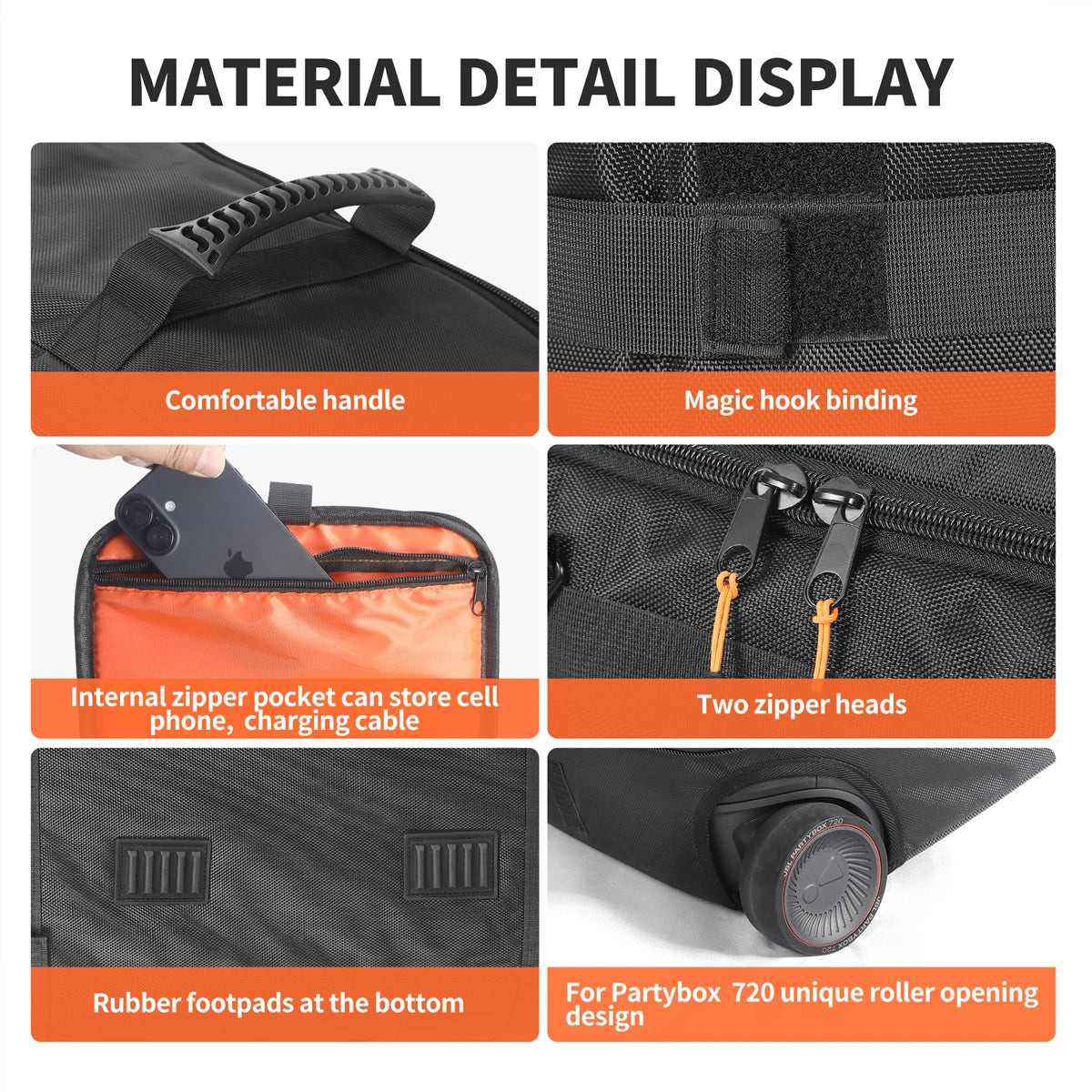 Carrying Case for JBL PartyBox 720,Travel Storage Tote Bag Fits for PartyBox 720 Speaker and Accessories,Case Only