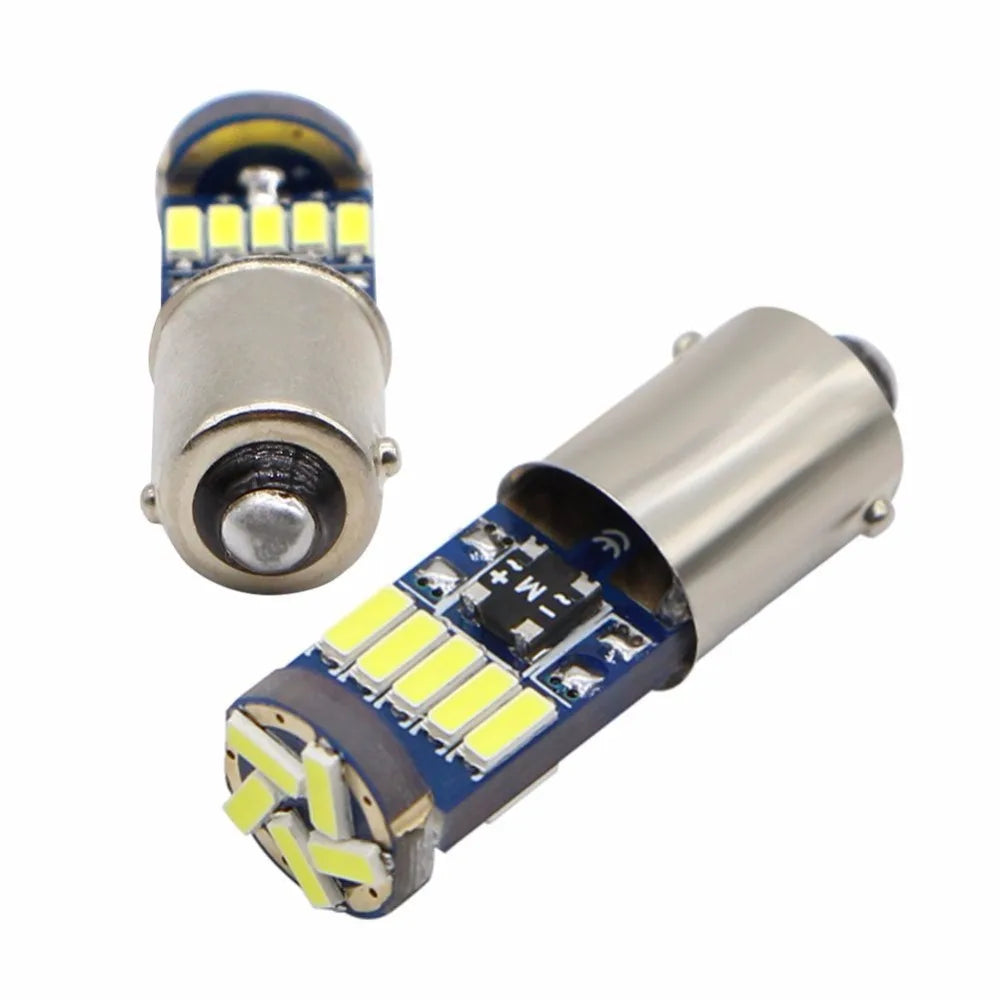 10pcs Ba9s T4W LED Car Light Bulbs White 4014 15-SMD T11 H6W LED Canbus Car Interior Dome Map Light Kit for Audi A4 B6 B7 Sedan