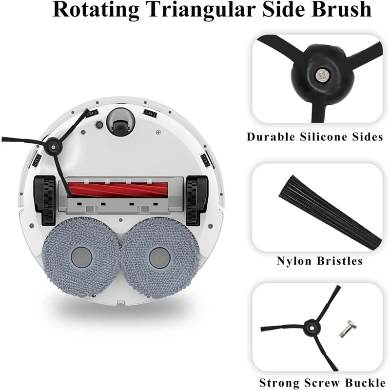 ABYN-Accessories Kit For Roborock Qrevo S/Qrevo Plus/Qrevo Pro/Qrevo Maxv Robot Vacuum Main Side Brush Hepa Filter Mop Bags