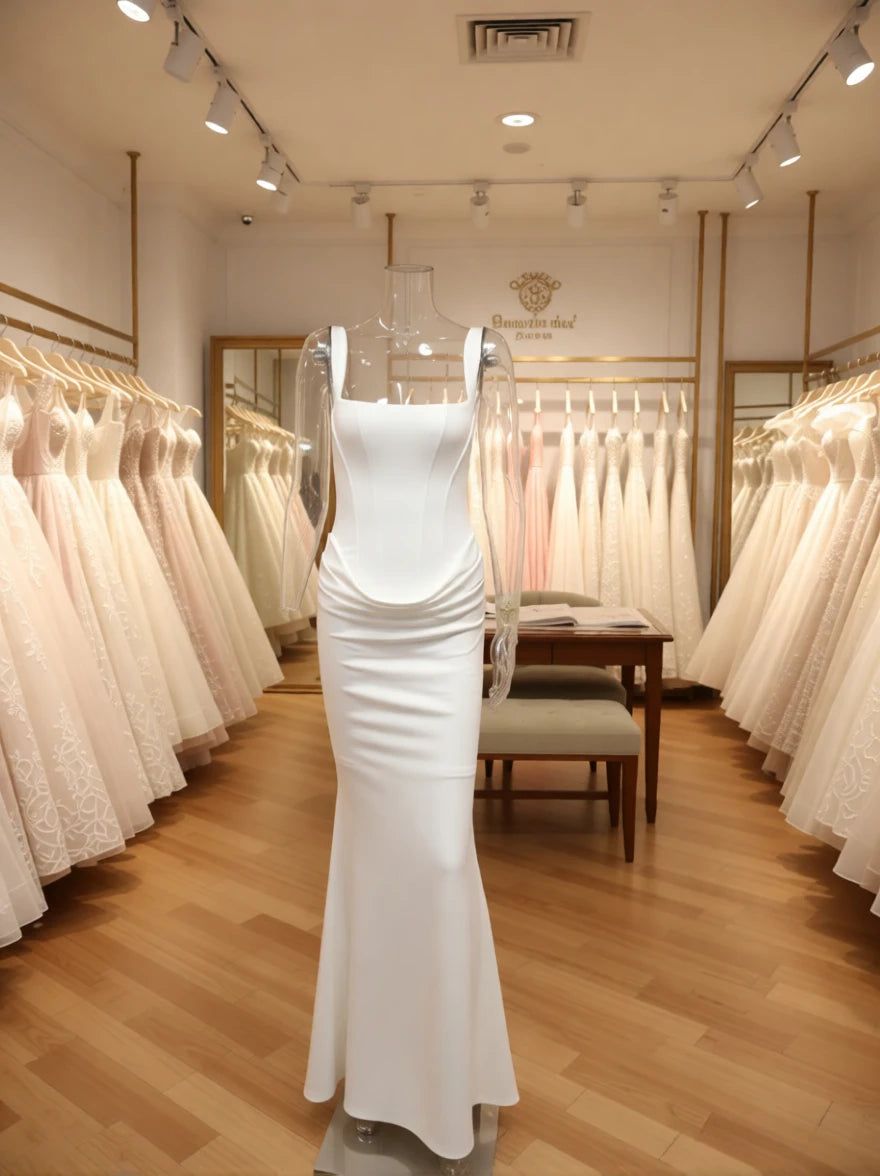 Mingmingxi White Sexy Corset Maxi Dress Party Outfit Women’s Evening Dress Long Black Dinner Ball Gown Elegant Prom Dresses