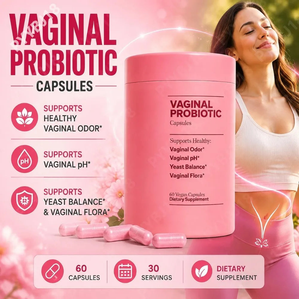 Women's Probiotic Capsules with Lactobacillus Acidophilus Rhamnosus Reuteri 5 Billion CFU Support Wellness Balance 60 Capsules