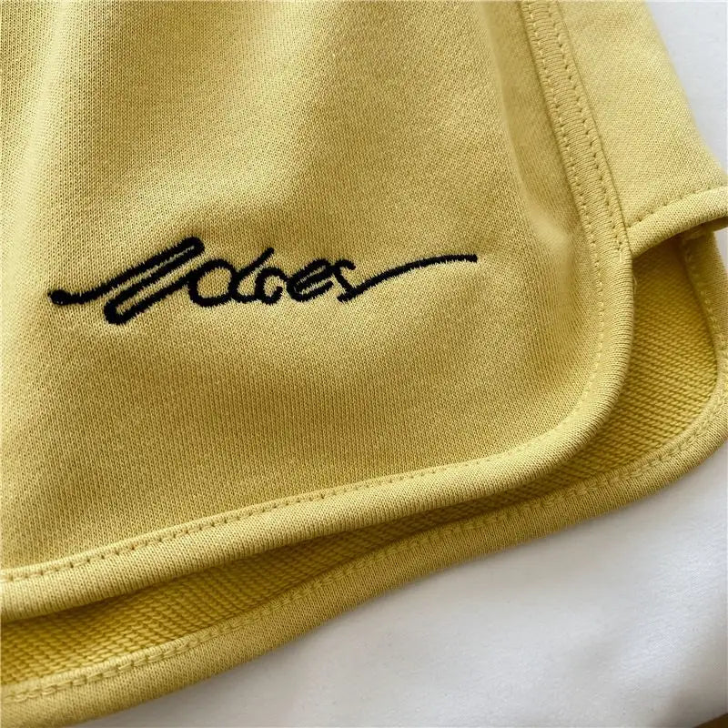 2026 Women Comfortable Loose Wide-legged Embroidered Drawstring A Pants Slim Waist Slim Fit Casual Home Versatile Sports Shorts