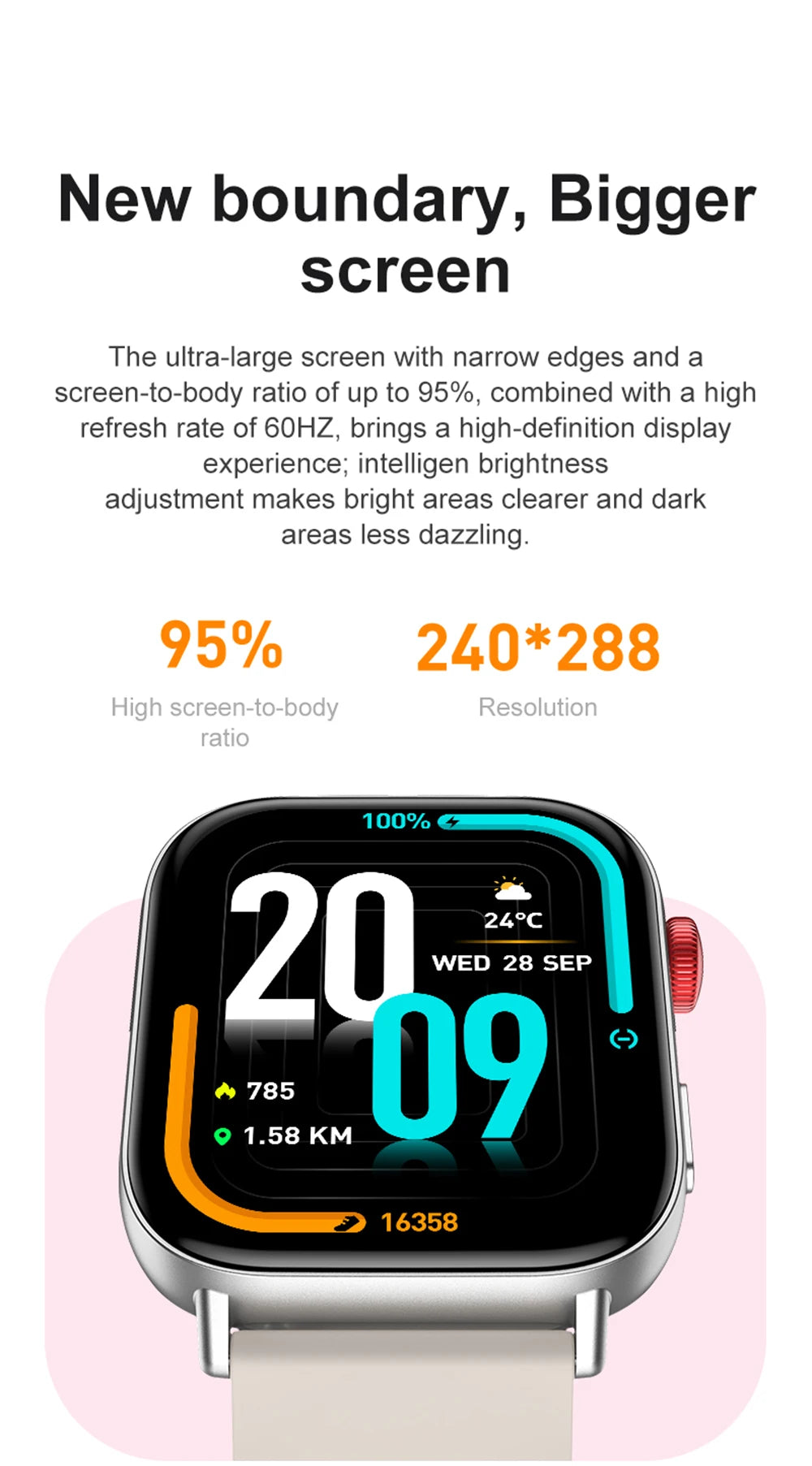 New COLMI C8 Max Voice Calling Smart Watch 1.93" Large HD Color Display Health and Fitness Tracking Smartwatch for Men and Women