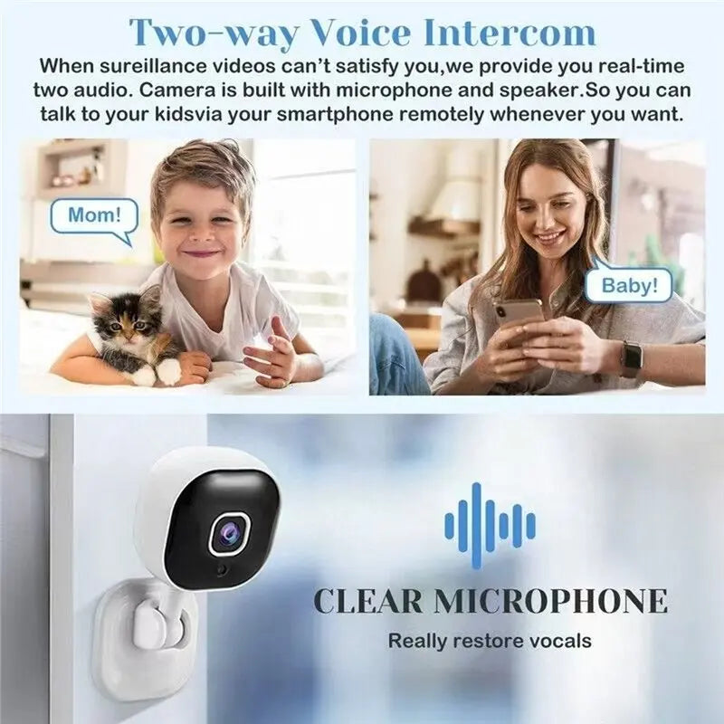 【VALENTINE's DAY】2PCS 1080P HD Camera Surveillance Camera For Indoor Home Night Vision Two Ways Audio Human Detection 2.4G Secur