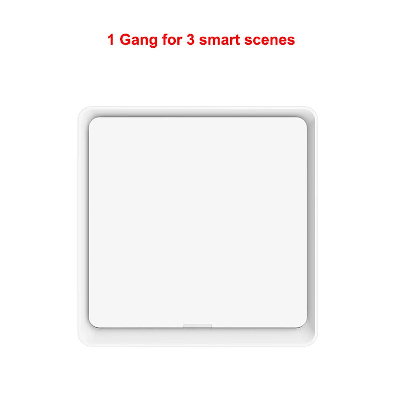 ZigBee Tuya Smart Wireless Button Switch 1/2/3/4 Gang Wiring Free Wireless Scene Switch Battery Powered Can Through Wall Control