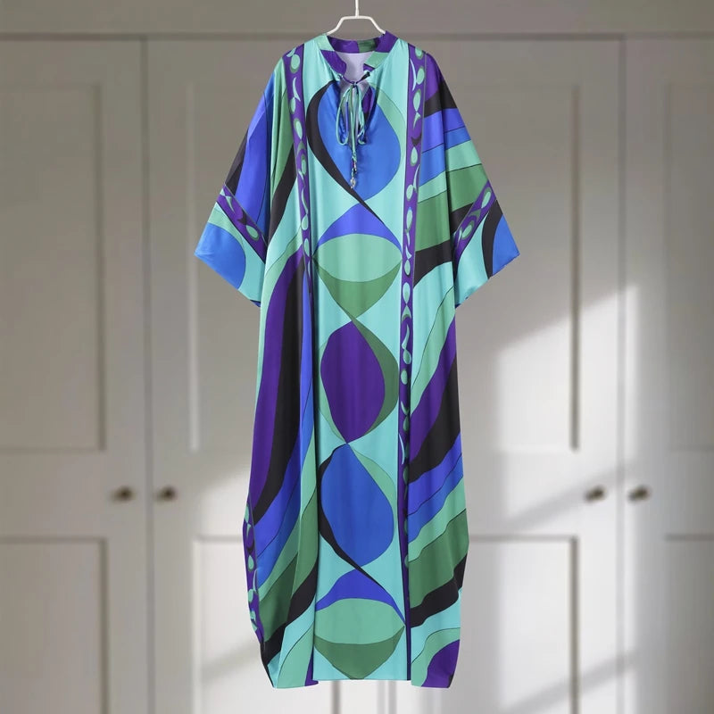 Bohemian Printed Shirt Skirt Suits Women Vintage Irregular Long Sleeve Top Female Sets High Waisted Long Skirt Ladies Outfits