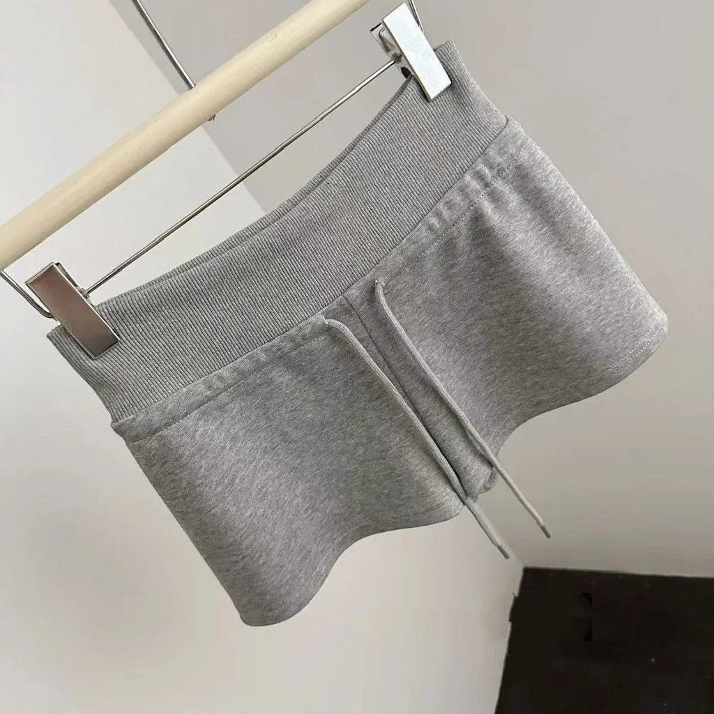 Drawstring Casual Sports Shorts For Women High Waist Solid Summer Short Pant Female Yoga Running Outfit Clothes Korean Hot Pants