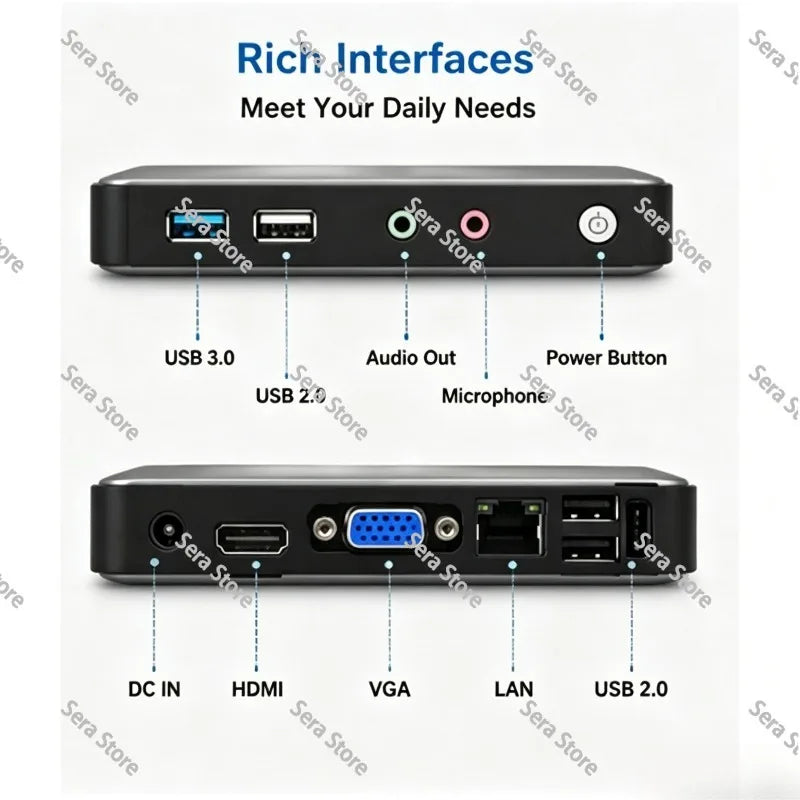 Mini PC J1800 Low Power Thin Client ITX Micro Computer Dual Core Portable Industrial Energy Saving