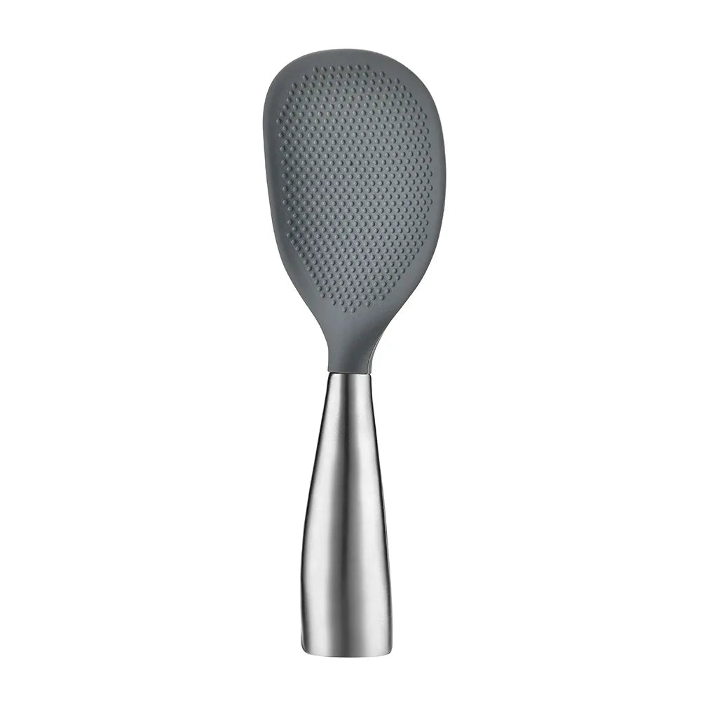 1Pcs Silicone Spoon Non-stick Cooking Spoon Anti-scalding Pot Rice High-temperature-resistant Spoon Durable Kitchen Gadgets