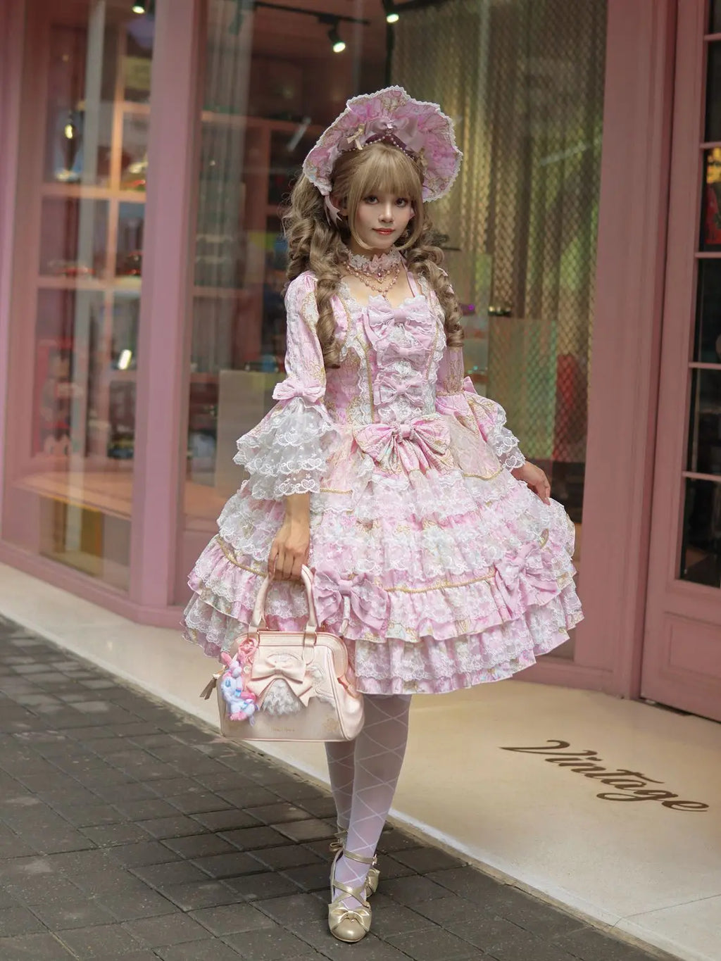 Original Design Lolita Sweet Long Sleeve OP Dress Women Autumn Super Fairy Cute Bow Birthday Party Girls Princess Dresses