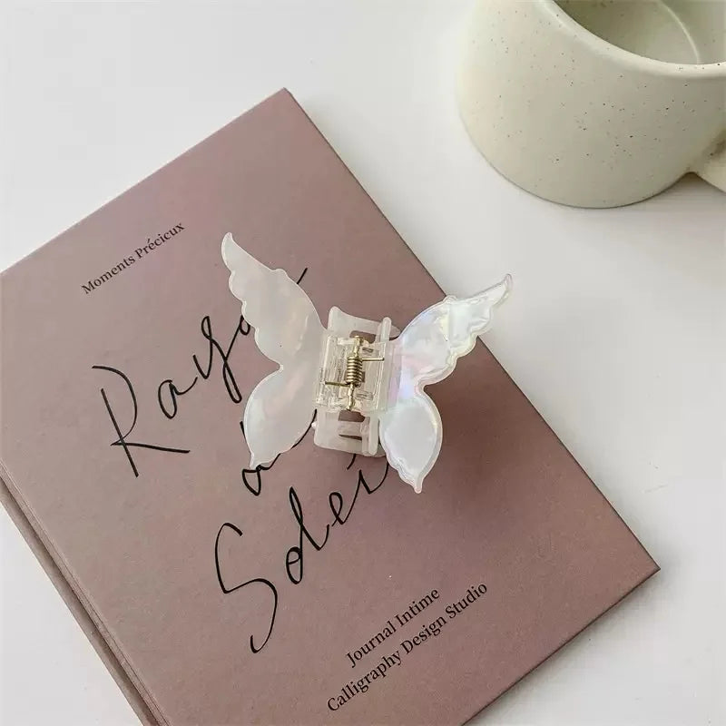 Super Fairy Three-Dimensional Butterfly Half-Tied Hair Back Of The Head Acetate Clip Hair Accessories For Women