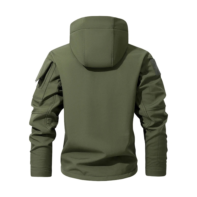 Men Lurker Shark Skin Soft Shell Tactical Jacket Waterproof Fleece Hooded Coat Hunt Clothes Autumn Solid Outdoor New Jacket Men