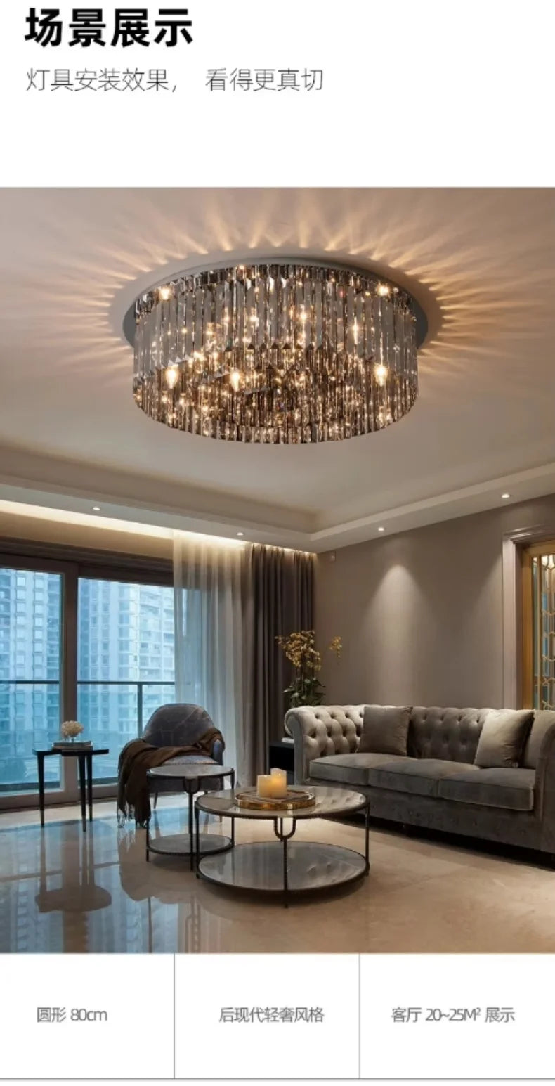 Modern Crystal for Dining Room Led E14 BULBS K9 Crystals Lighting Lamp Living Room Ceiling Light