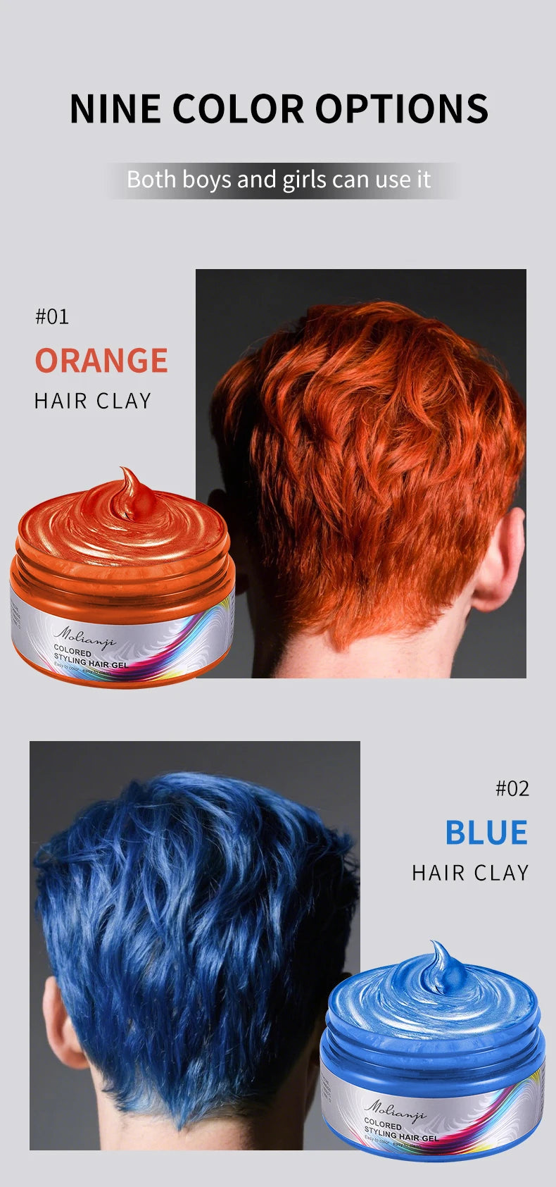 Disposable Hair Dye, Easy to Color, Easy to Clean, Instant Coloring, Creating colorful and Fashionable Hairstyles