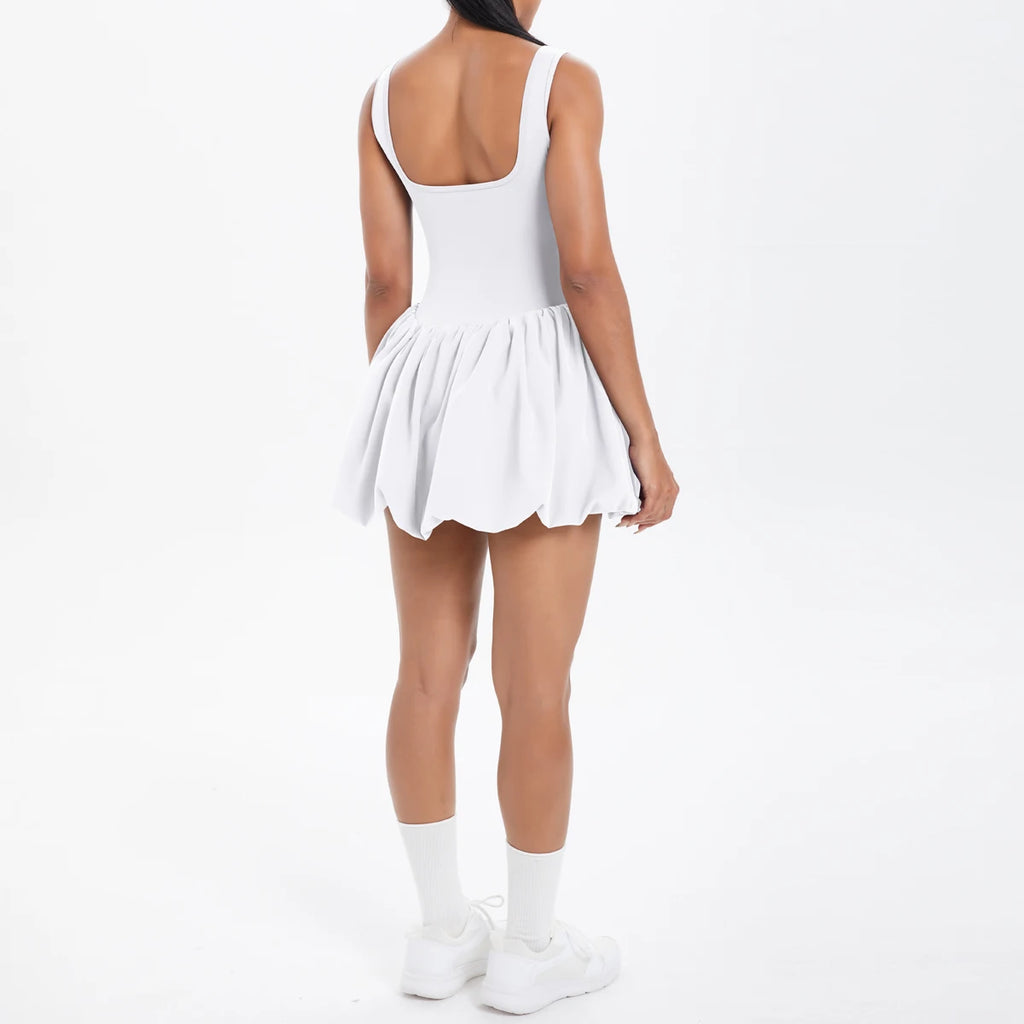 Athletic Yoga Fitness Dress Fitness High Stretch Slim Double Side Non-slip Women's Sports Dresses