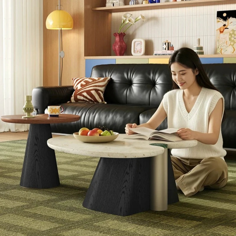 Modern Side Table Small Basses Hotel Irregular Coffee Table Garden Apartment Mesa De Centro Sala Japandi Style Furniture