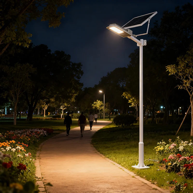 Solar Street Lights Outdoor IP67 Solar Lamp Dusk to Dawn Solar Powered Road Light for Garden/Parking-Lot/Driveway/Square/Yard