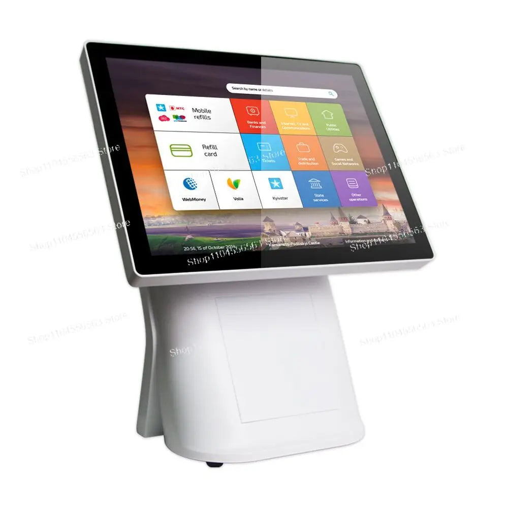 15-Inch Dual Touch Screen Display for Restaurant POS System, Dual Monitor Setup