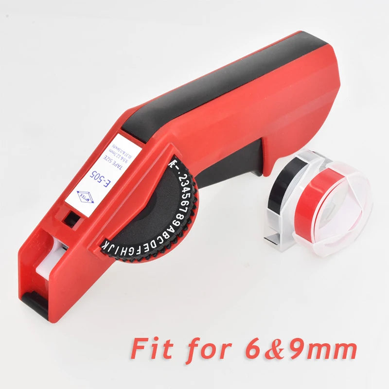 Original Motex E5500 E-505 Manual Label Maker e-5500 Suit For 6/9mm DYMO 3D Embossed Tape Can Replace 1610 12965 1880
