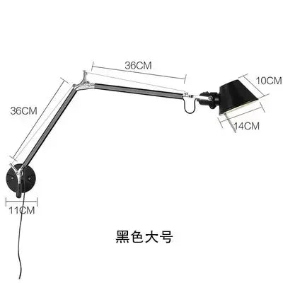 Modern Simple Modern Foldable Wall Lights Long Swing Arm Adjustable Aluminum Sconces Lamps Telescopic Wall Lights For Bedroom